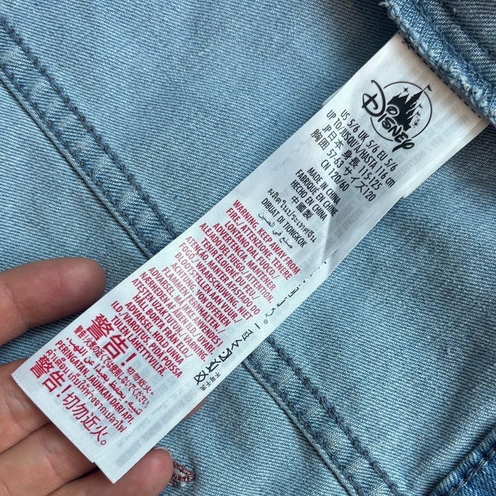Disney Blue Denim Jacket with Mickey Mouse Patch - Picture 5 of 5